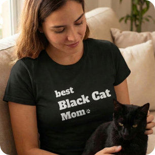 Best Black Cat Mom Ever T-Shirt Gift for Cat Lover