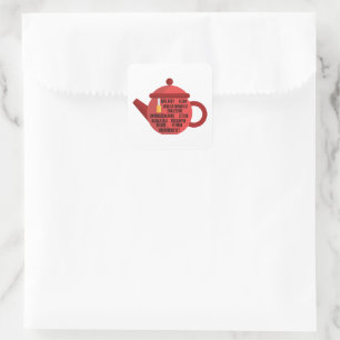 Best Black Teas Teapot Square Sticker