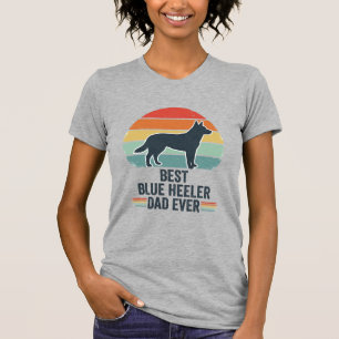 Best Blue Heeler Dad Ever Vintage Dog Shirt Design