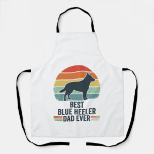 Best Blue Heeler Dad Ever Vintage Dog Shirt Design Apron
