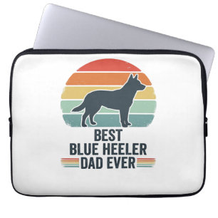 Best Blue Heeler Dad Ever Vintage Dog Shirt Design Laptop Sleeve
