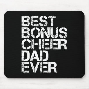 Best Bonus Cheer Dad Ever Cheerleading Stepdad Vin Mouse Pad
