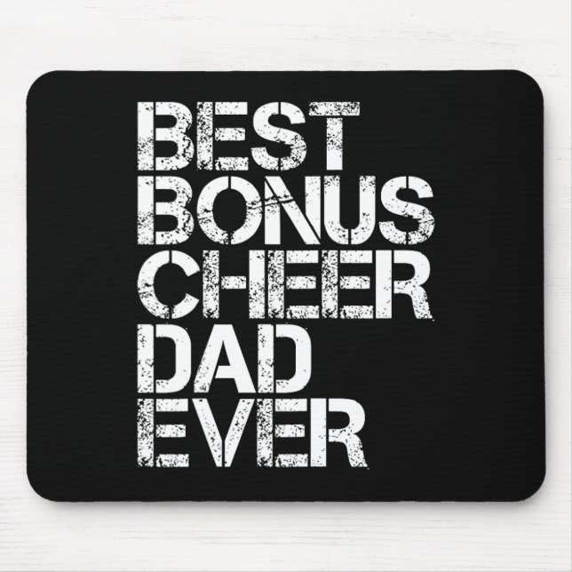 Best Bonus Cheer Dad Ever Cheerleading Stepdad Vin Mouse Pad (Front)