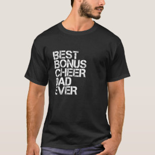 Best Bonus Cheer Dad Ever Cheerleading Stepdad Vin T-Shirt
