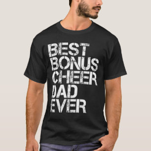 Best Bonus Cheer Dad Ever Cheerleading Stepdad Vin T-Shirt