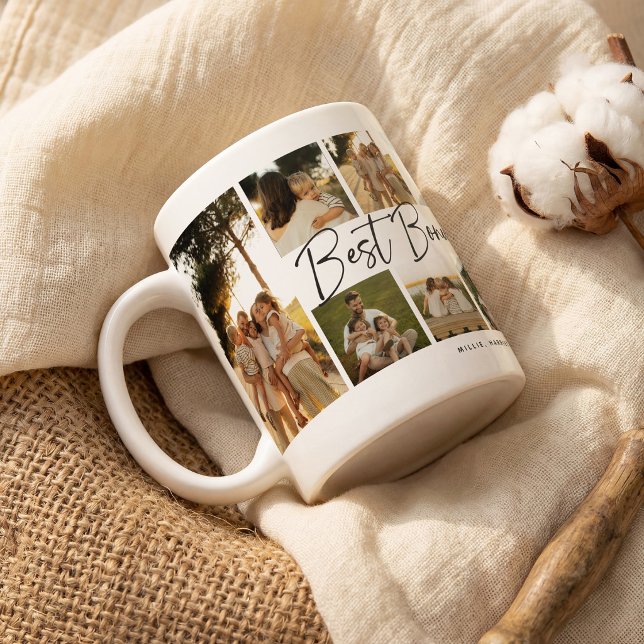 Best Bonus Dad 10 Photo Collage Keepake Coffee Mug (Creator Uploaded)