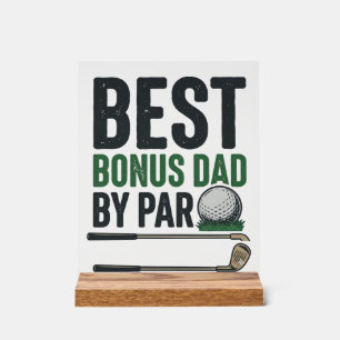 Best Bonus Dad by Par Golf Shirt Design_1 Acrylic Sign