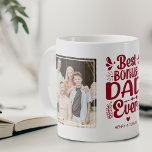 Best Bonus Dad Ever 2 Photo Keepsake Coffee Mug<br><div class="desc">Create a unique gift for a bonus dad with this modern quote and 2 photo coffee mug. Design features the text 'Best Bonus Dad Ever', a cute little heart, kids name/s The colour combo can be changed to any colour by clicking 'customise further'. Makes a great gift for dad this...</div>