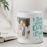Best Bonus Dad Ever 2 Photo Keepsake Coffee Mug<br><div class="desc">Create a unique gift for a bonus dad with this modern quote and 2 photo coffee mug. Design features the text 'Best Bonus Dad Ever', a cute little heart, kids name/s The colour combo can be changed to any colour by clicking 'customise further'. Makes a great gift for dad this...</div>