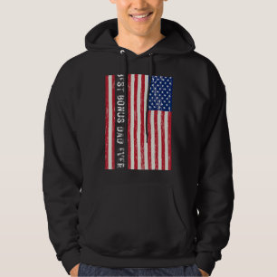 Best Bonus Dad Ever American Usa Flag Vintage Fat Hoodie