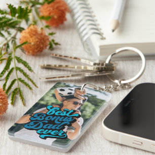 Best Bonus Dad Ever Fathers Day Photo Key Ring