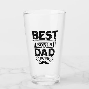 Best Bonus Dad Ever Glass