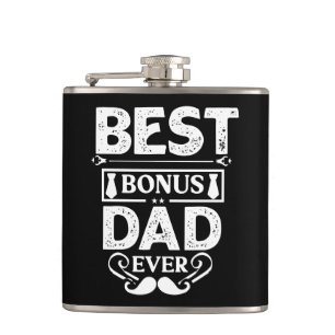 Best Bonus Dad Ever Hip Flask