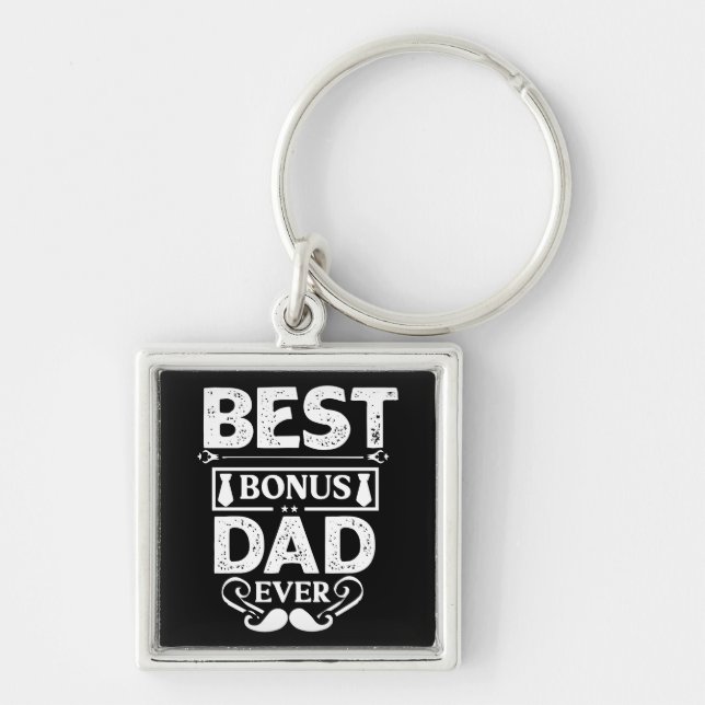 Best Bonus Dad Ever Key Ring (Front)