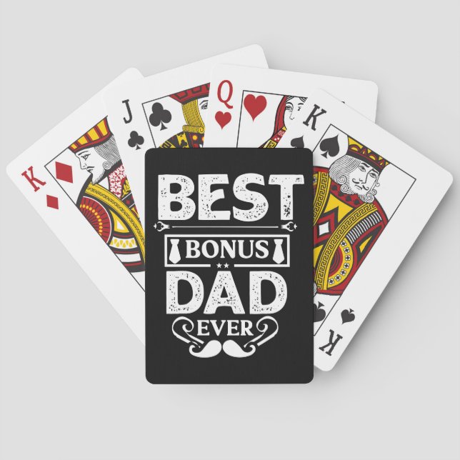 Best Bonus Dad Ever Playing Cards (Back)