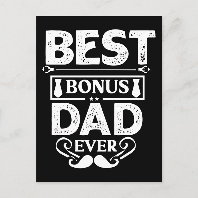 Best Bonus Dad Ever Postcard (Front)