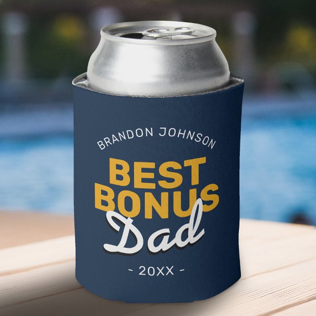 Best Bonus Dad Father's Day Can Cooler (Creator Uploaded)