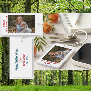 Best Bonus Mum Ever Mother's Day Photo Keepsake Key Ring
