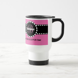 Best BOOKKEEPER Ever Monogram Custom Name V8 Travel Mug