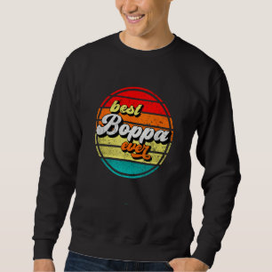 Best Boppa Ever Father s Day Grandpa Vintage Retro Sweatshirt