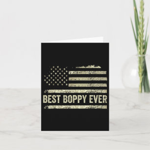 Best Boppy Ever With Us American Flag Fathers Day Card