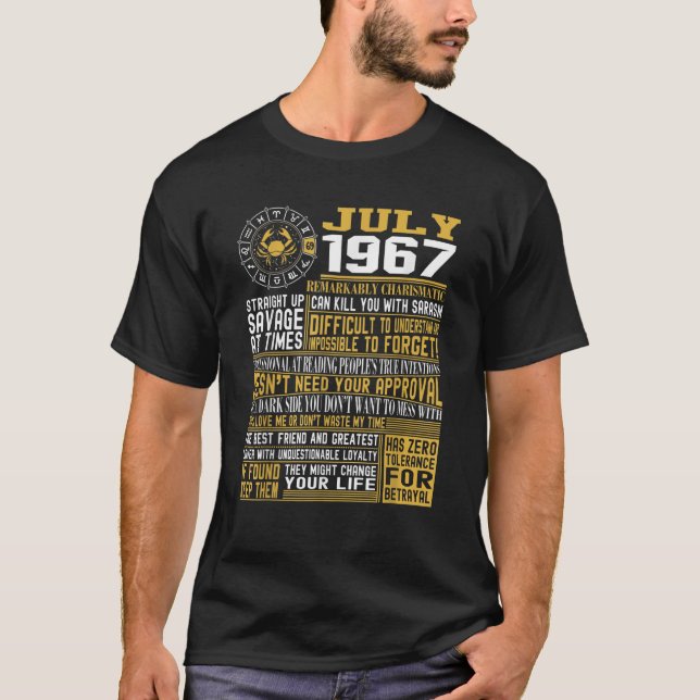 Best Born in July 1967 Factss for Mens Womens T-Shirt (Front)