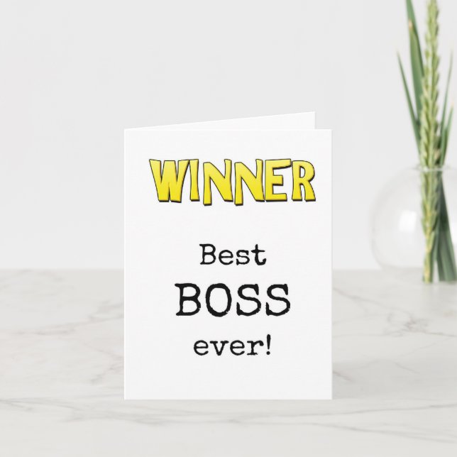 Best Boss, Appreciation Card (Front)