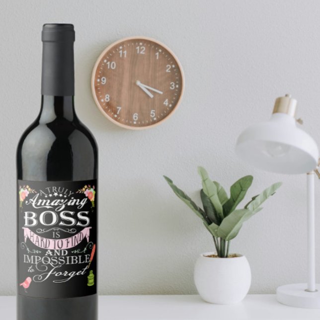 Best Boss Appreciation Gift Wine label leader (Creator Uploaded)