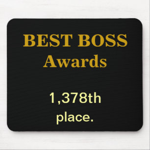 Best Boss Awards Practical Joke Rude Funny Insult Mouse Pad