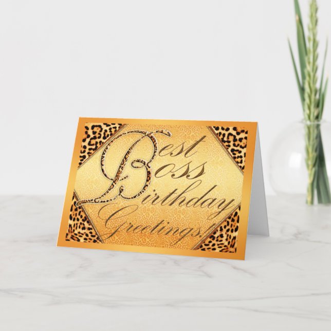 Best boss birthday greeting cards (Front)