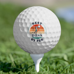 Best Boss By Par Custom Office Manager Retro Golf Balls