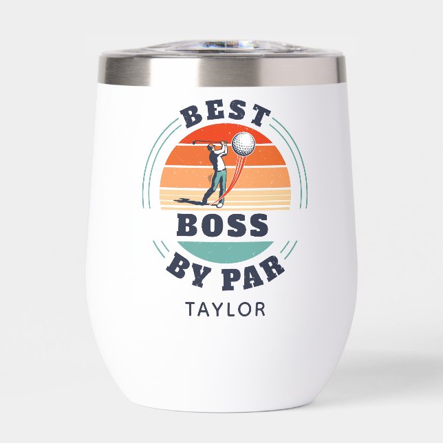 Best Boss By Par Custom Retro Golf Employer (Front)
