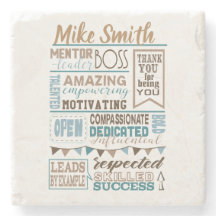 Best Boss desk Appreciation Gift  Coaster