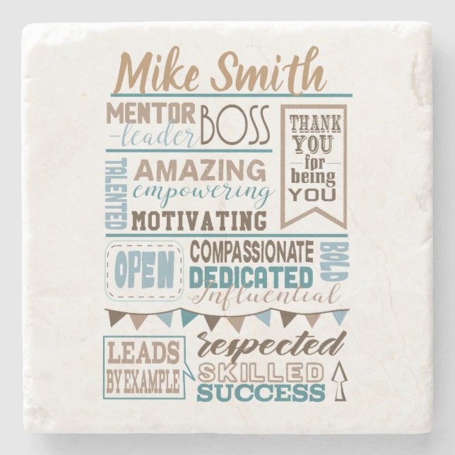 Best Boss desk Appreciation Gift  Coaster (Front)