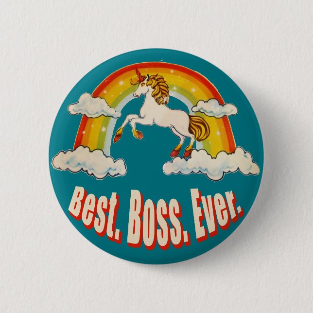 Best Boss Ever 6 Cm Round Badge (Front)