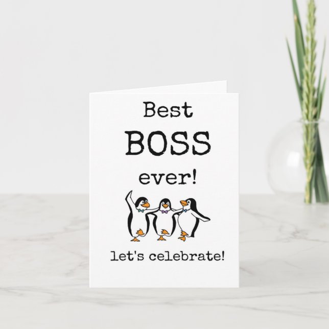 Best Boss Ever, Appreciation Card, Cute Card (Front)