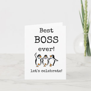 Best Boss Ever, Appreciation Card, Cute Card