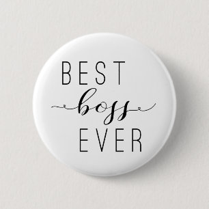 Best boss ever button badge