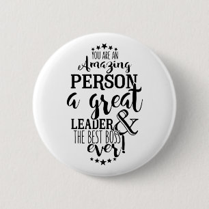 Best boss ever button badge