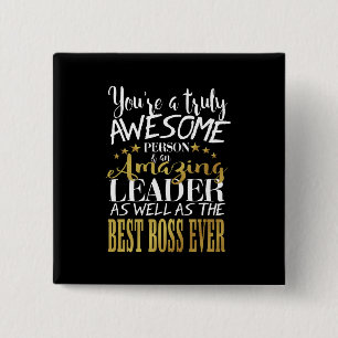 Best boss ever button badge