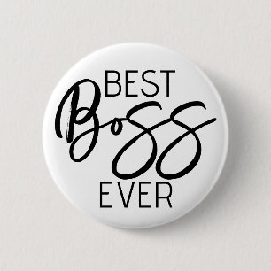 Best boss ever button badge