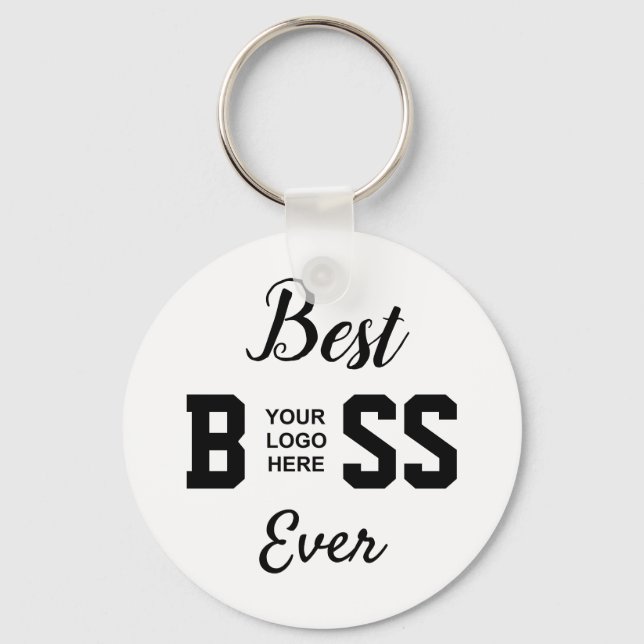 Best Boss Ever & Logo Key Ring (Front)