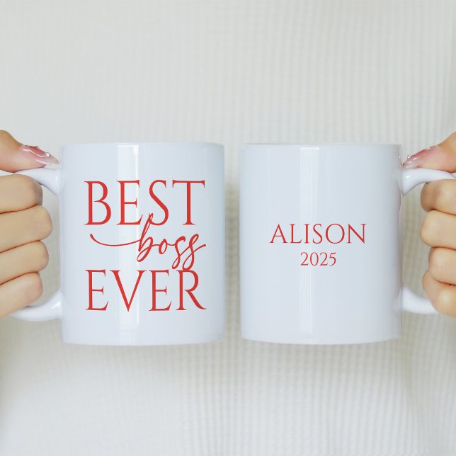 Best Boss Ever Personalized Coffee Mug (Creator Uploaded)