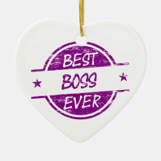 Best Boss Ever Purple Ceramic Tree Decoration