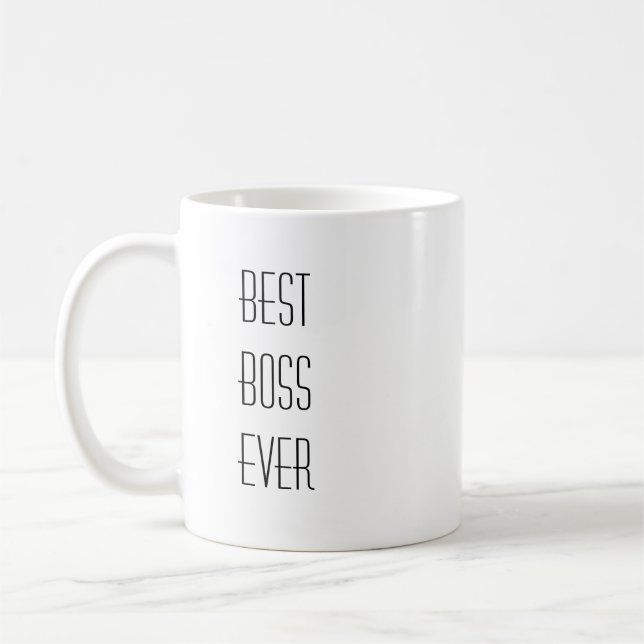 Best boss ever rae dunn inspired mug (Left)