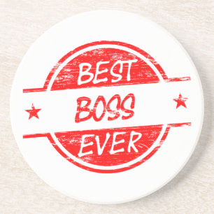 Best Boss Ever Red Coaster