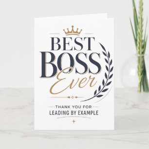Best Boss Ever Thank You Card