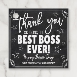Best Boss Ever Thank You Gift Tag