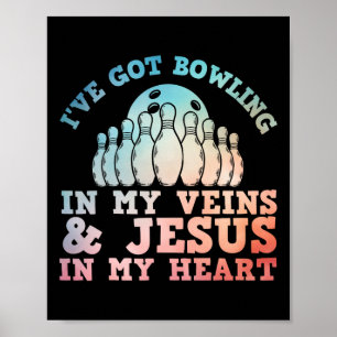 Best Bowling Design For Men Women Jesus Christian  Poster