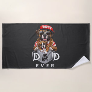 Best Boxer Dad Ever Beach Towel